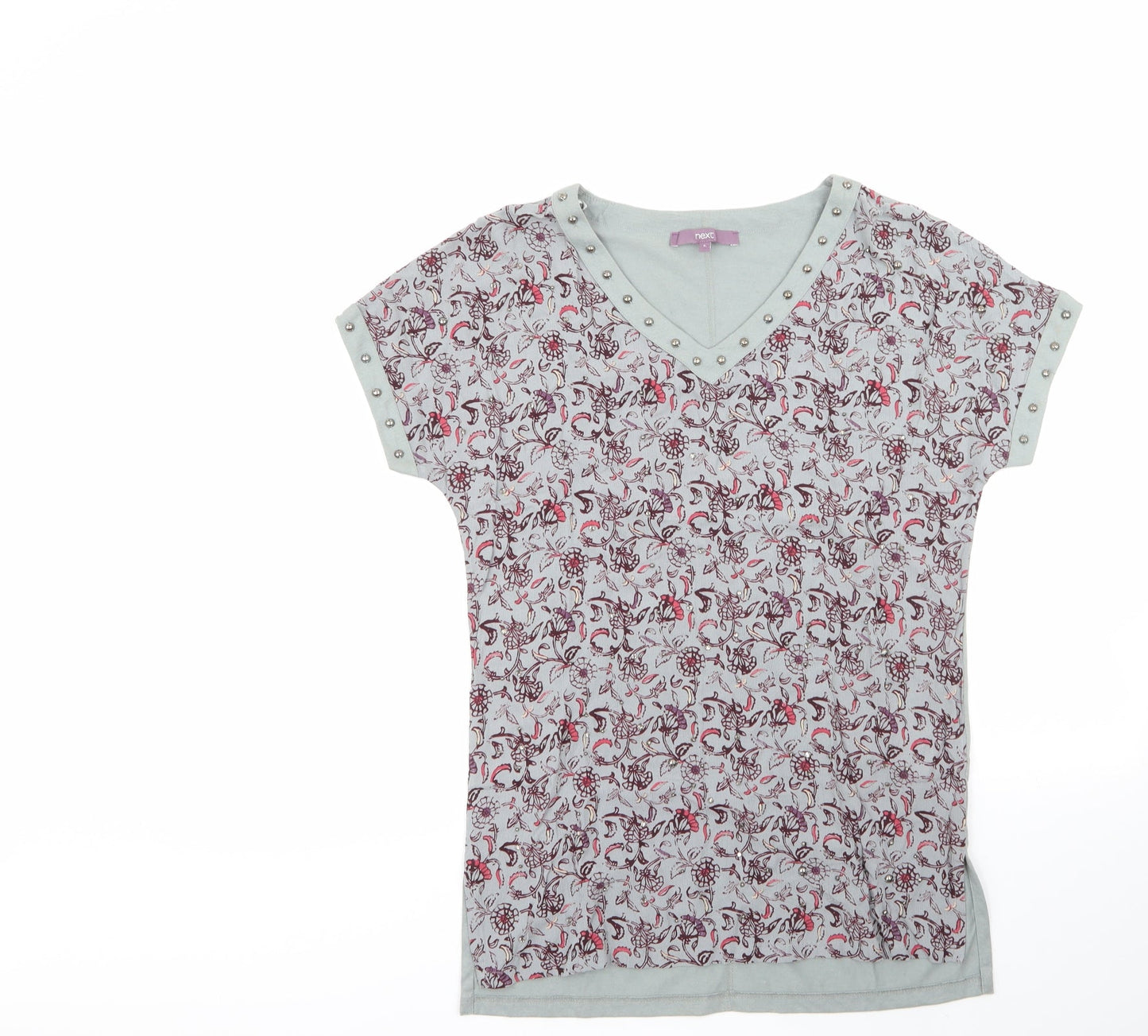 Womens UK Size 6 NEXT Multicoloured Basic Blouse