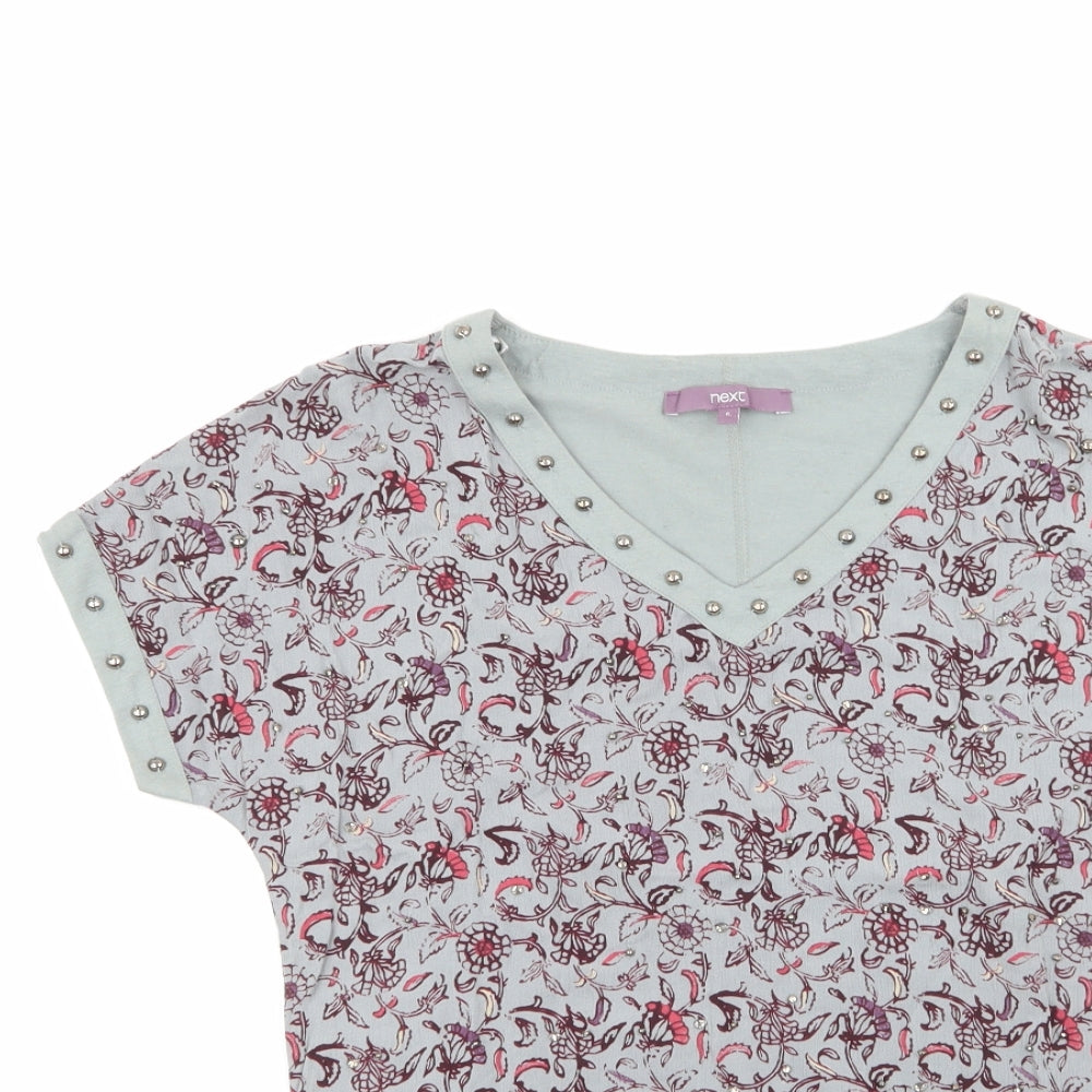 Womens UK Size 6 NEXT Multicoloured Basic Blouse