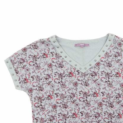 Womens UK Size 6 NEXT Multicoloured Basic Blouse