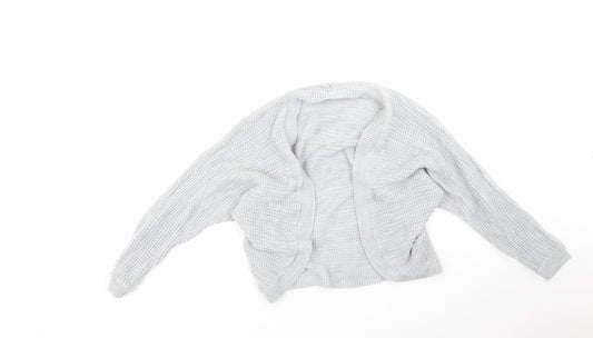 boohoo  Womens Grey Round Neck  Polyester Cardigan Jumper Size M