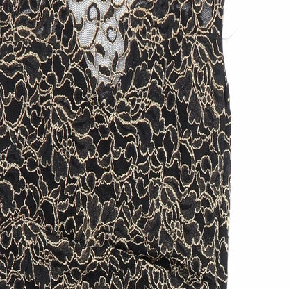Lipsy Womens Multicoloured Geometric Polyamide Fit & Flare  Size 10  Round Neck