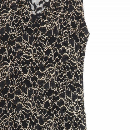 Lipsy Womens Multicoloured Geometric Polyamide Fit & Flare  Size 10  Round Neck