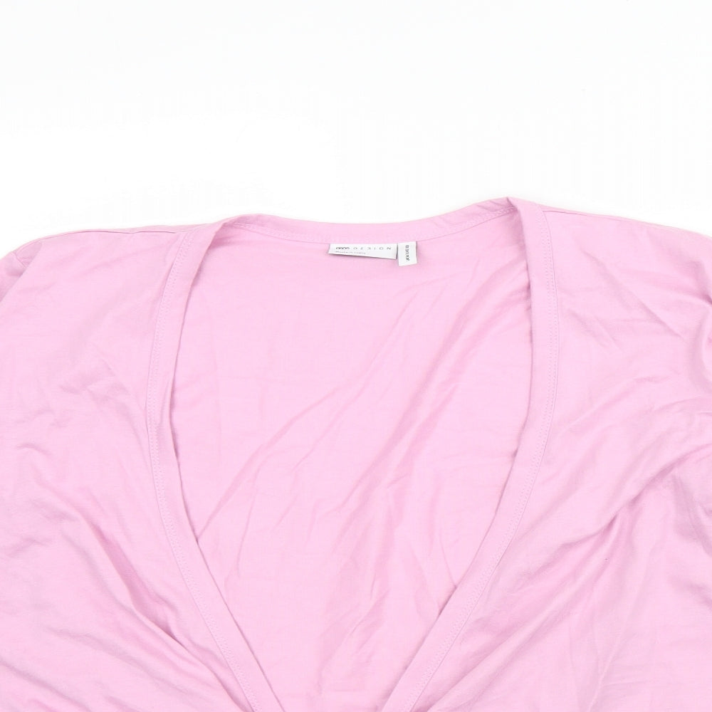 Womens UK Size 14 ASOS Pink Cardigan Jumper