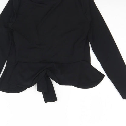 Boohoo Womens Black   Jacket  Size 6  Tie