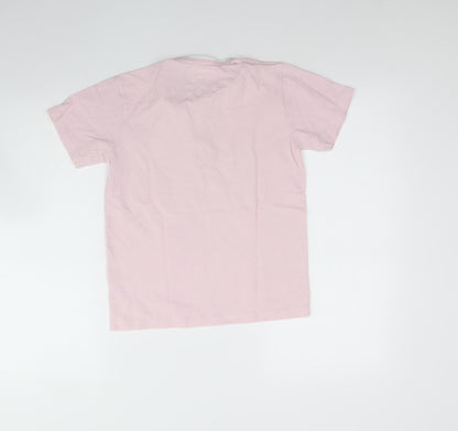 Undeniable Dudes Boys Pink  Cotton Basic Polo Size 11 Years Round Neck Button