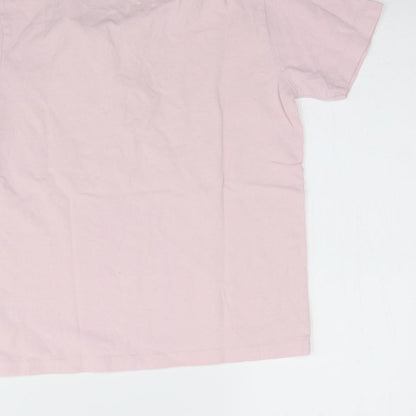 Undeniable Dudes Boys Pink  Cotton Basic Polo Size 11 Years Round Neck Button
