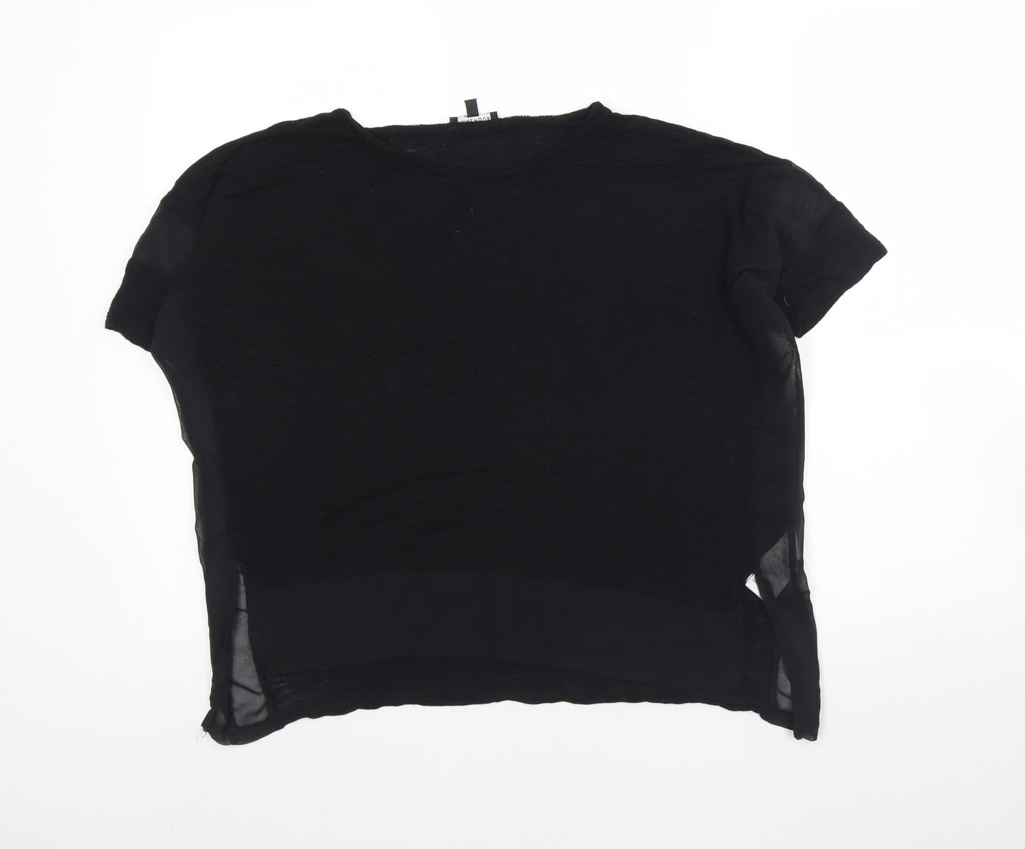 Womens UK Size 8 Warehouse Black Basic Blouse