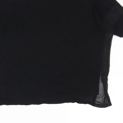 Womens UK Size 8 Warehouse Black Basic Blouse
