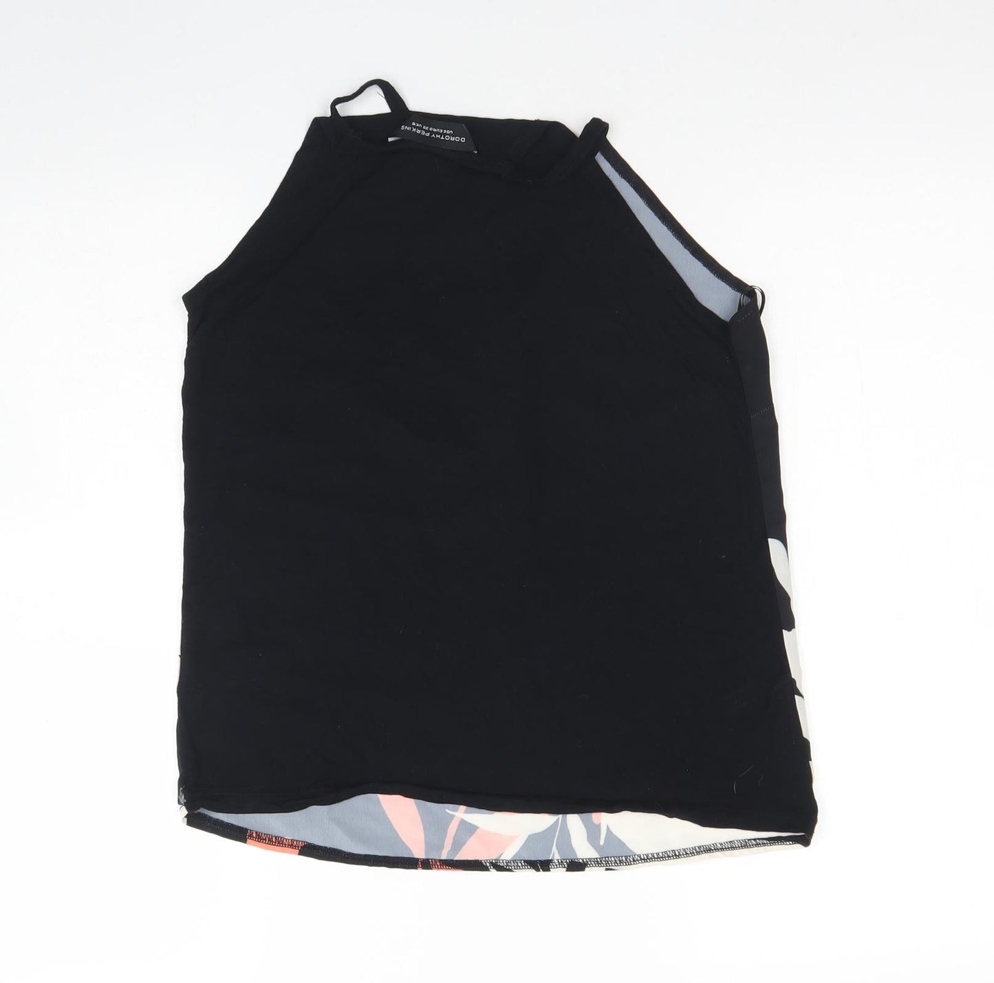 Womens UK Size 10 Dorothy Perkins Black Basic Tank