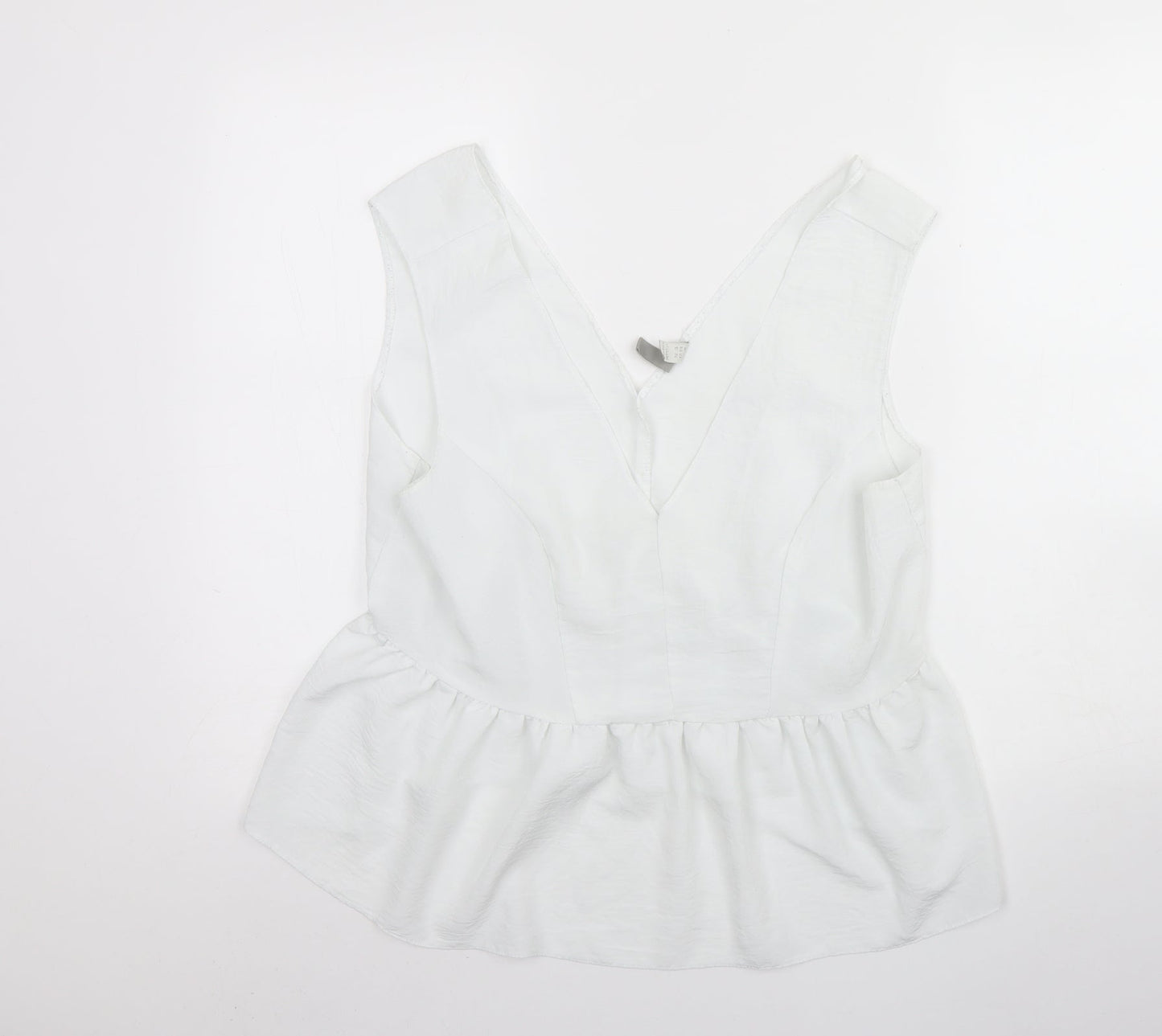 Womens UK Size 16 ASOS White Basic Tank
