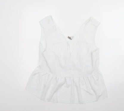 Womens UK Size 16 ASOS White Basic Tank