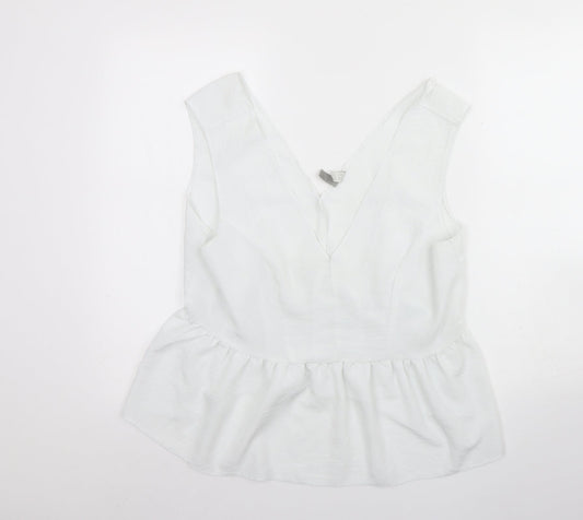 Womens UK Size 16 ASOS White Basic Tank