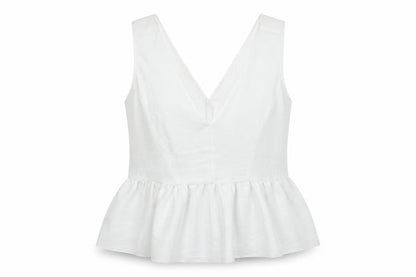 Womens UK Size 16 ASOS White Basic Tank