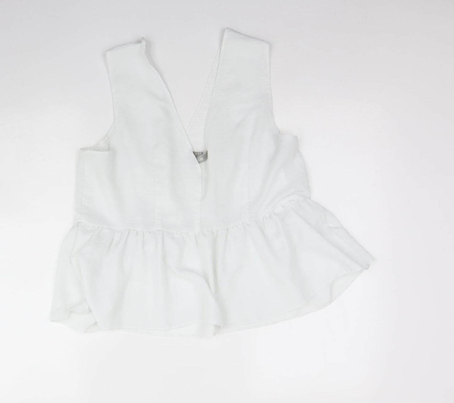 Womens UK Size 16 ASOS White Basic Tank