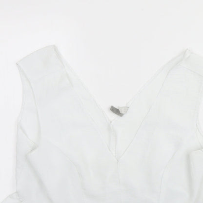 Womens UK Size 16 ASOS White Basic Tank