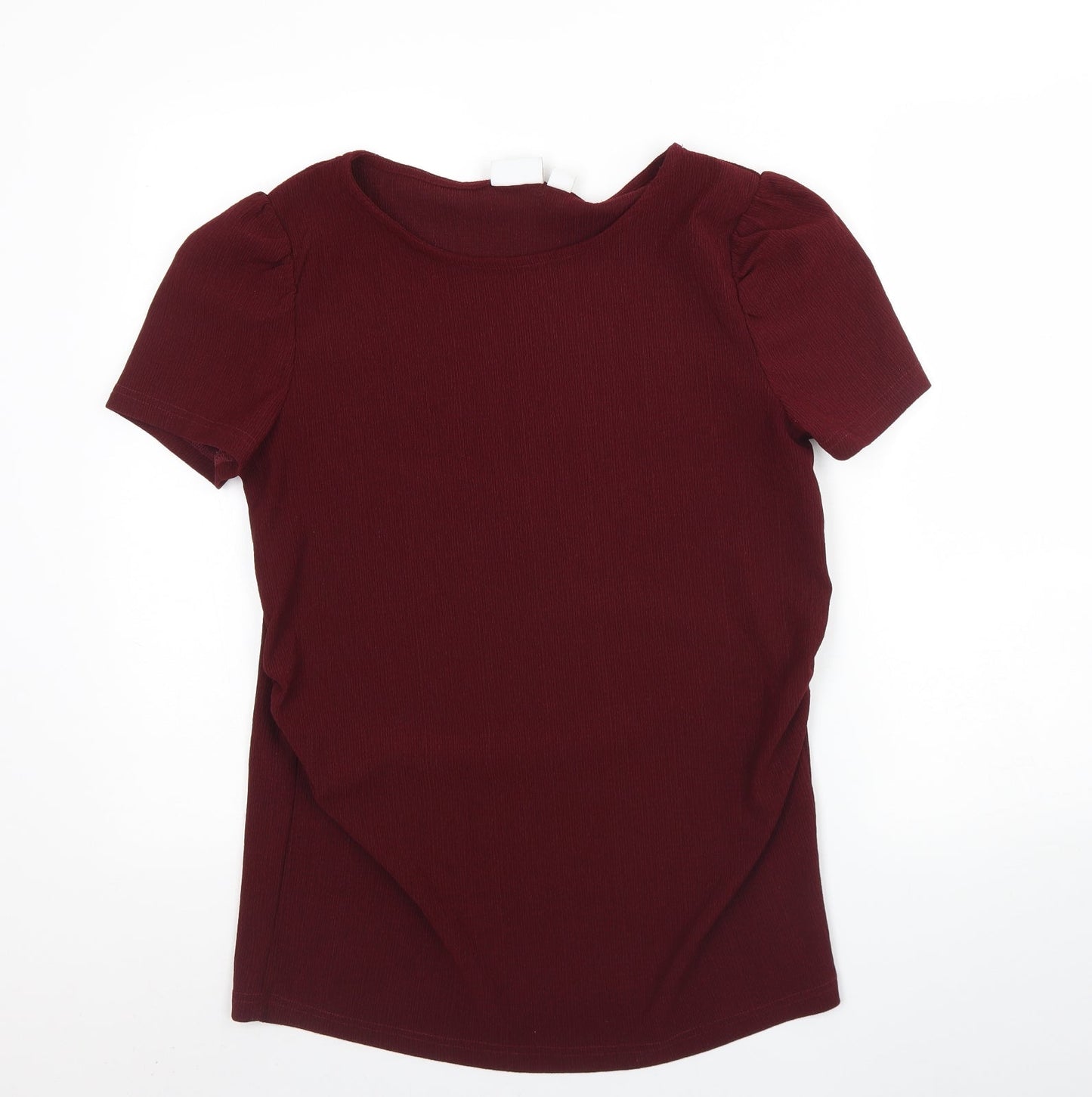 Womens UK Size L Mamalicious Red Basic Blouse