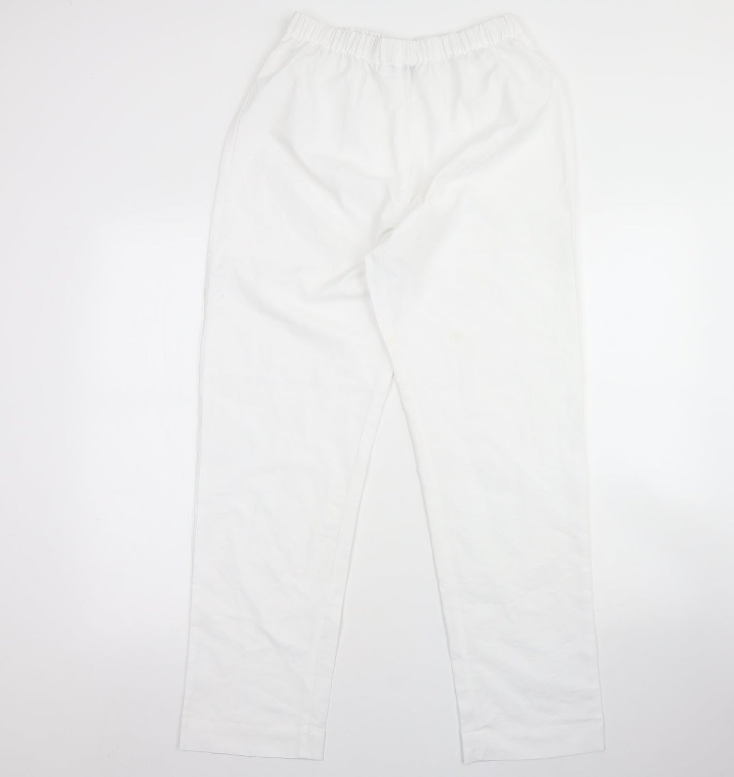 Womens UK Size M Preworn Regular Fit  White Trousers