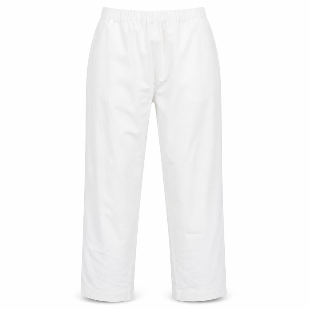 Womens UK Size M Preworn Regular Fit  White Trousers