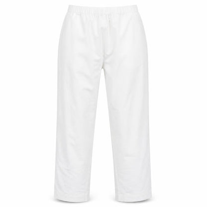 Womens UK Size M Preworn Regular Fit  White Trousers
