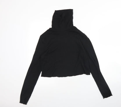 SheIn Womens Black High Neck  Polyester Pullover Jumper Size M