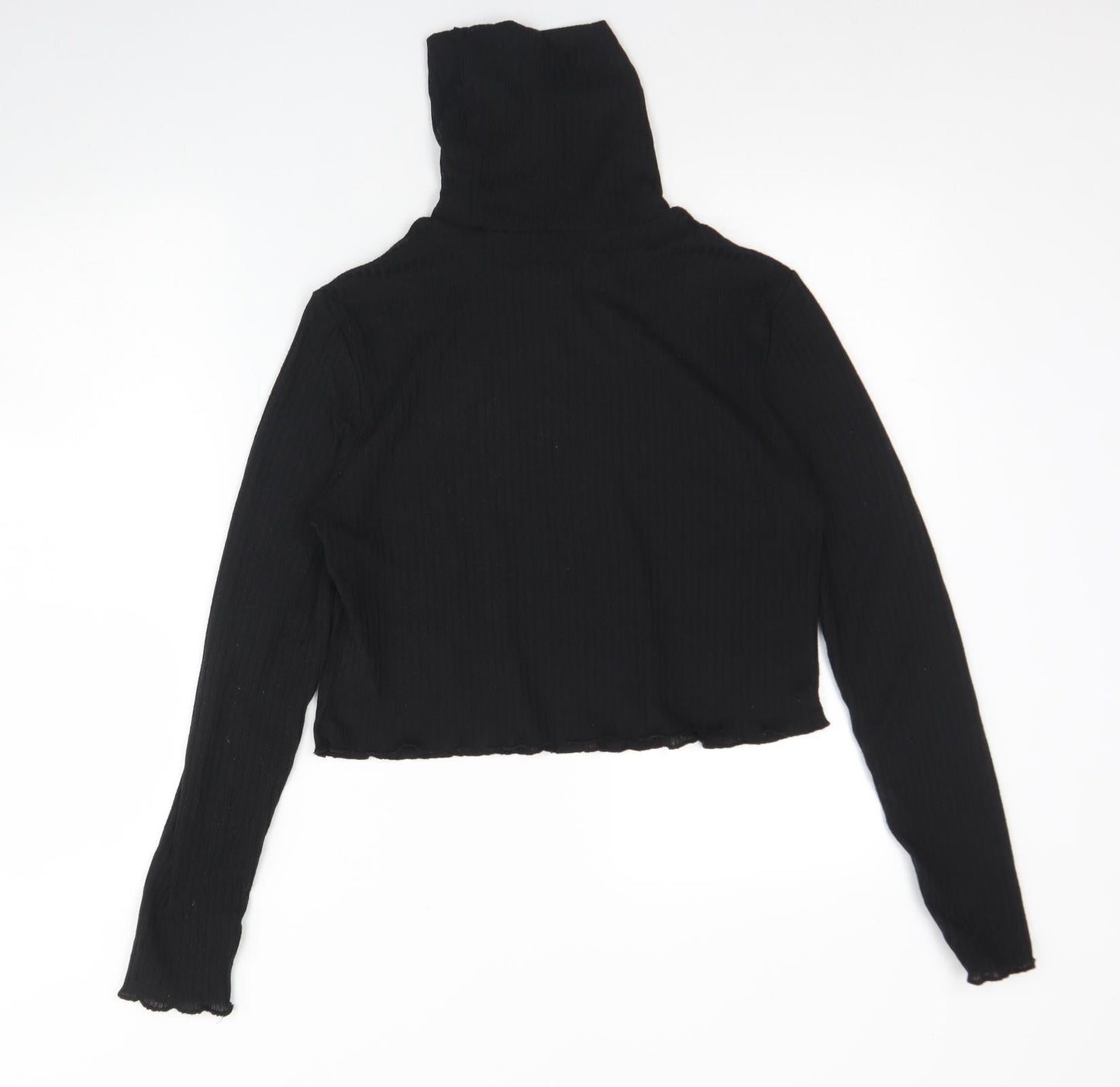 SheIn Womens Black High Neck  Polyester Pullover Jumper Size M