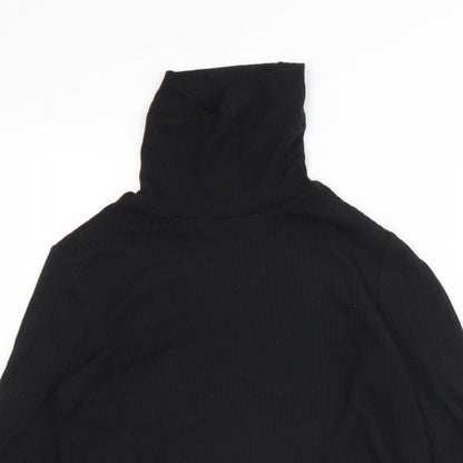 SheIn Womens Black High Neck  Polyester Pullover Jumper Size M