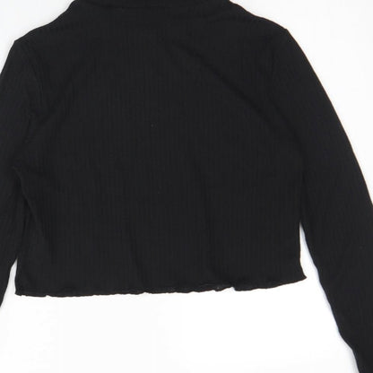 SheIn Womens Black High Neck  Polyester Pullover Jumper Size M