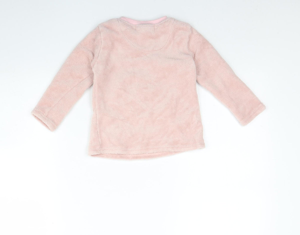 Back view of Dream big girls’ pink solid polyester cami pyjama top, size 2, years
