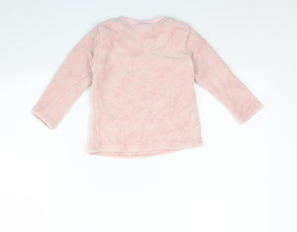 Back view of Dream big girls’ pink solid polyester cami pyjama top, size 2, years