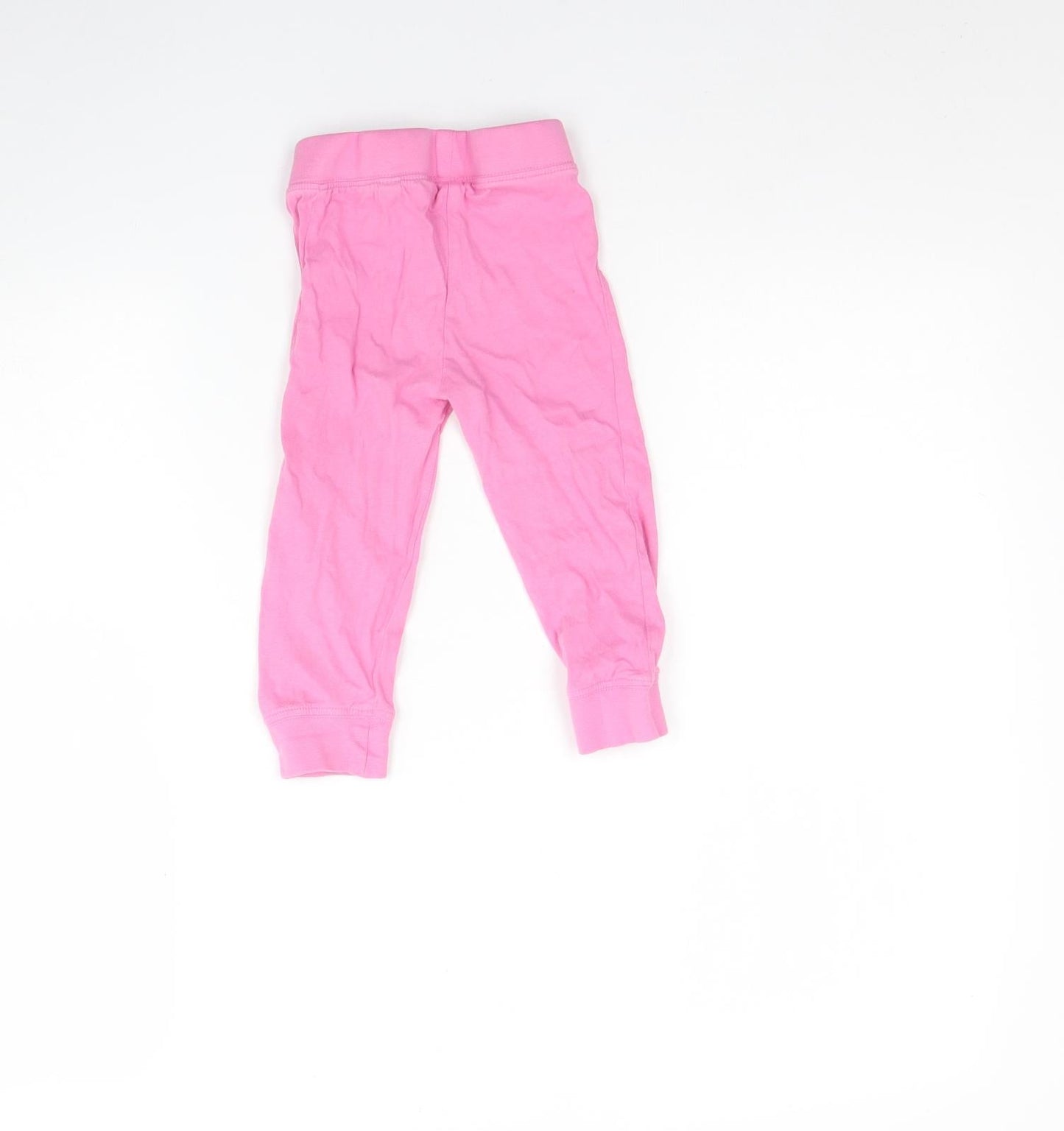 Preworn Girls Pink  Cotton Capri Trousers Size 2 Years  Regular