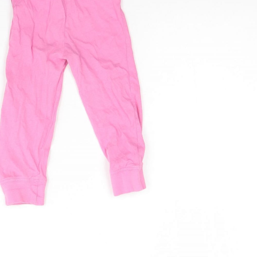 Preworn Girls Pink  Cotton Capri Trousers Size 2 Years  Regular