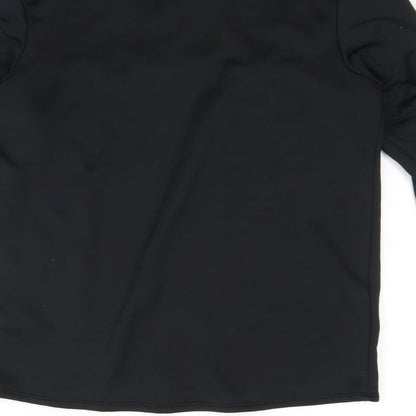 Umbro Mens Black High Neck  Polyester Henley Jumper Size M