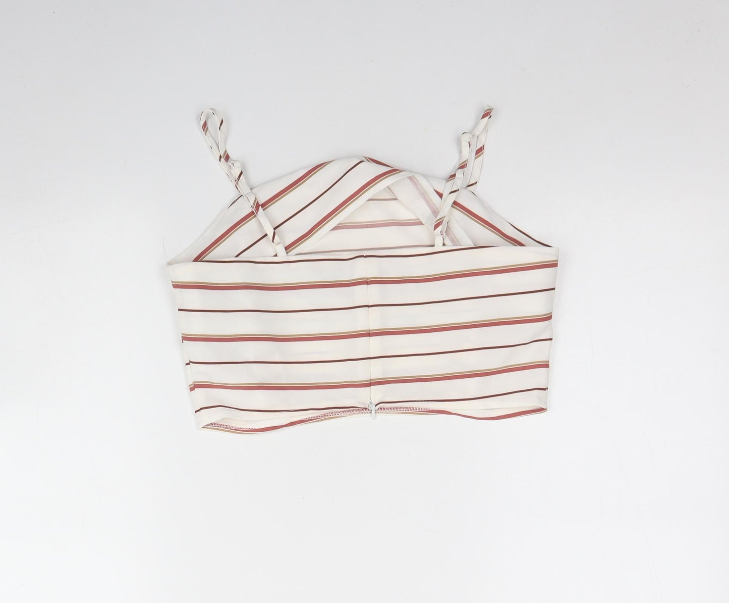 Womens UK Size 10 New Look White Cropped Tank