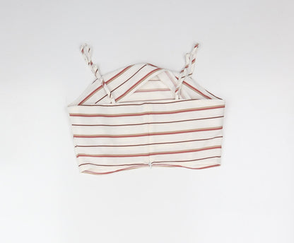 Womens UK Size 10 New Look White Cropped Tank