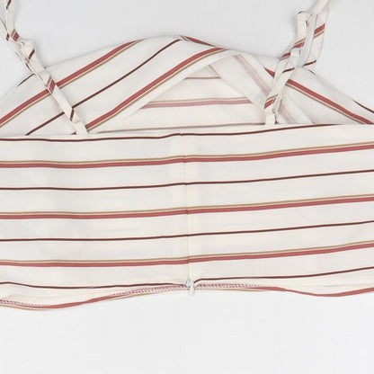 Womens UK Size 10 New Look White Cropped Tank