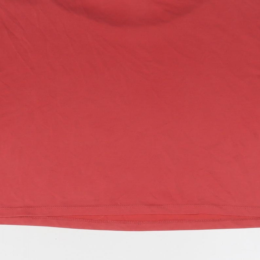 FOREVER 21 Womens Pink  Polyester Cropped T-Shirt Size S Round Neck