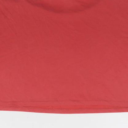 FOREVER 21 Womens Pink  Polyester Cropped T-Shirt Size S Round Neck