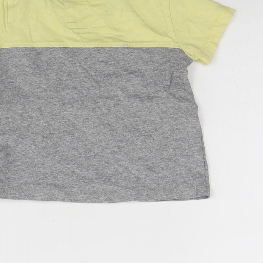 TU Baby Grey  Cotton Basic T-Shirt Size 9-12 Months Round Neck