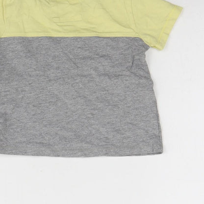 TU Baby Grey  Cotton Basic T-Shirt Size 9-12 Months Round Neck