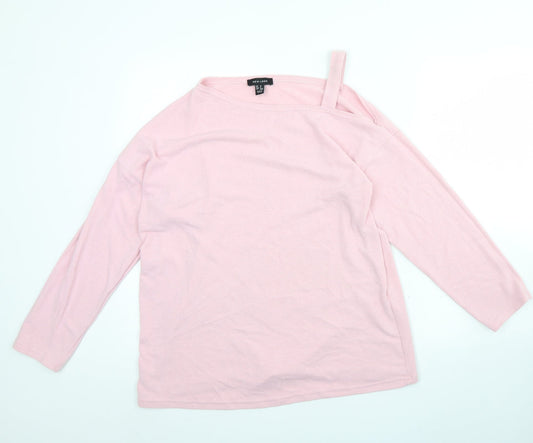 Womens UK Size M New Look Pink Pullover Jumper