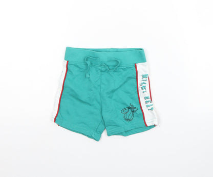 Primark Baby Green  Cotton Cropped Trousers Size 6-9 Months  Drawstring