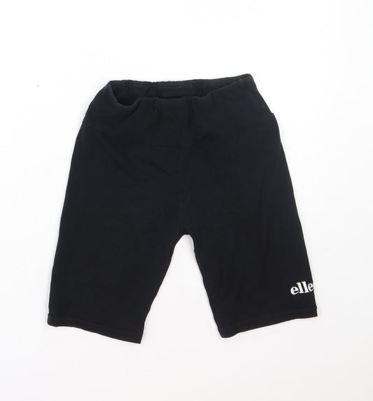 ellesse Womens Black  Cotton Biker Shorts Size XS L7 in Regular