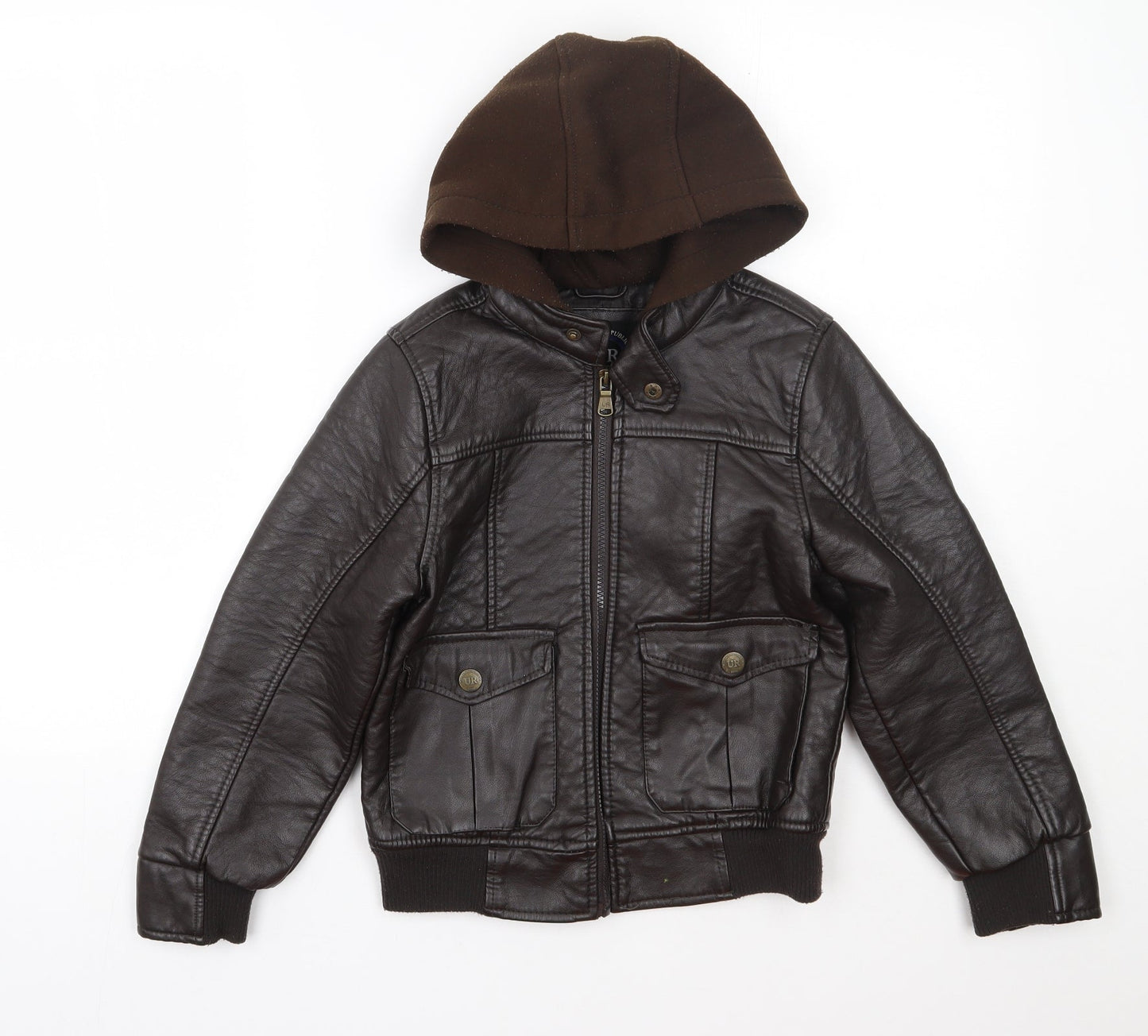 Urban Republic Girls Brown   Jacket Coat Size 7 Years  Zip