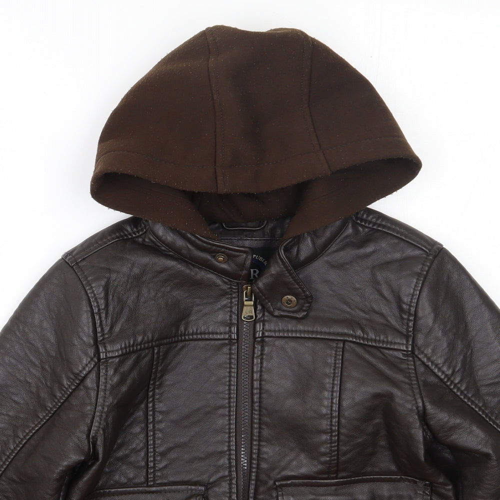 Urban Republic Girls Brown   Jacket Coat Size 7 Years  Zip