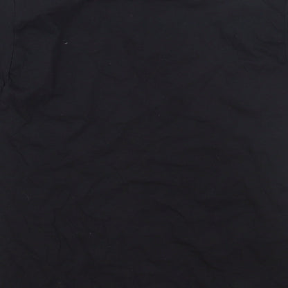 Fruit of the Loom Girls Black  Cotton Basic T-Shirt Size 7-8 Years Round Neck
