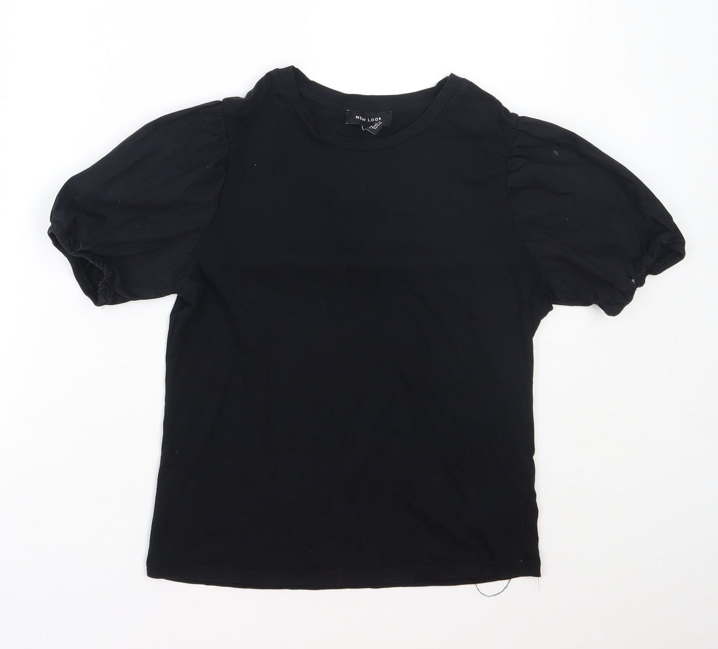 Womens UK Size 10 New Look Black Basic T-Shirt
