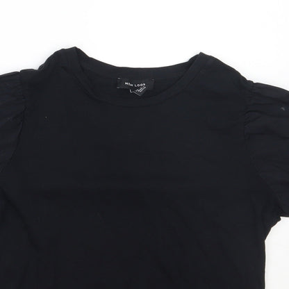 Womens UK Size 10 New Look Black Basic T-Shirt