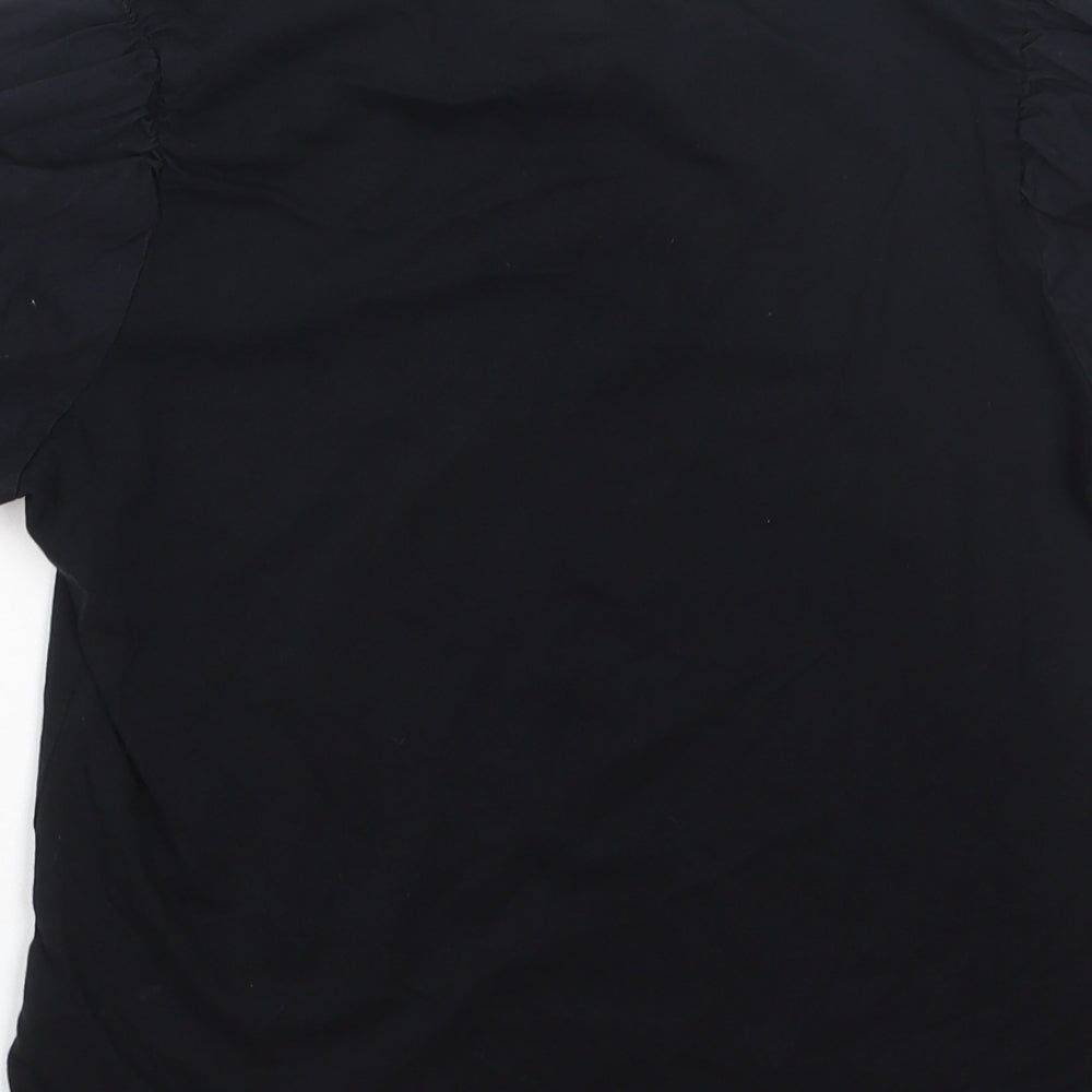 Womens UK Size 10 New Look Black Basic T-Shirt