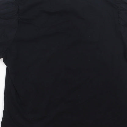 Womens UK Size 10 New Look Black Basic T-Shirt