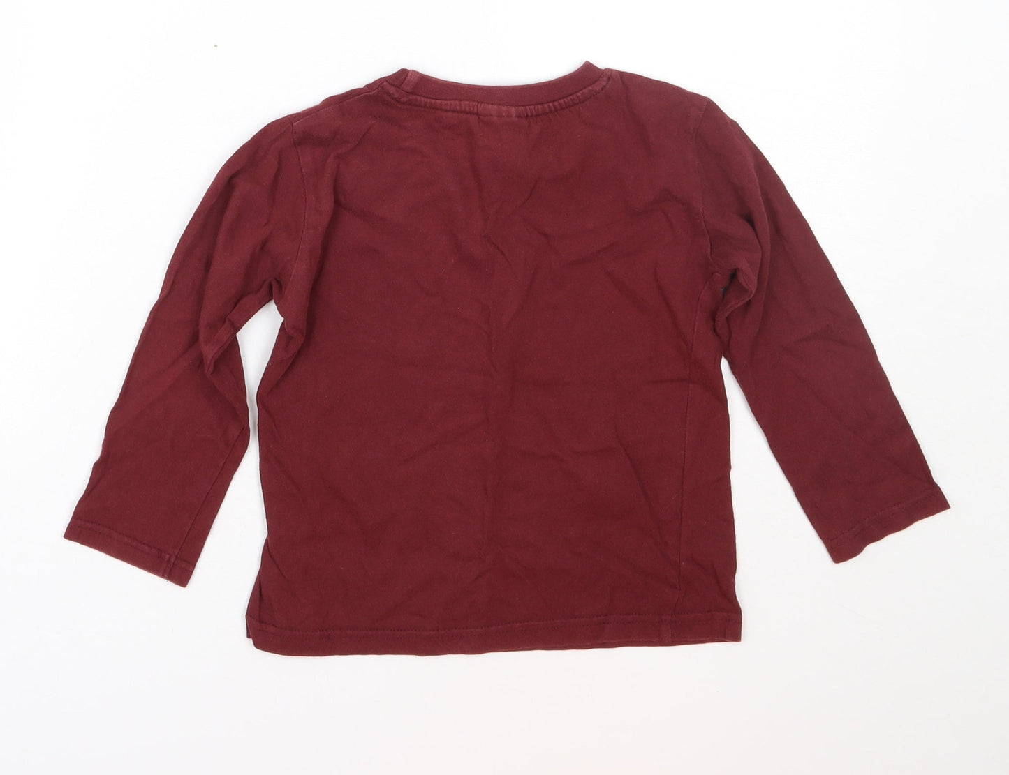 URBAN RASCALS Boys Red  Cotton Basic T-Shirt Size 5 Years Round Neck